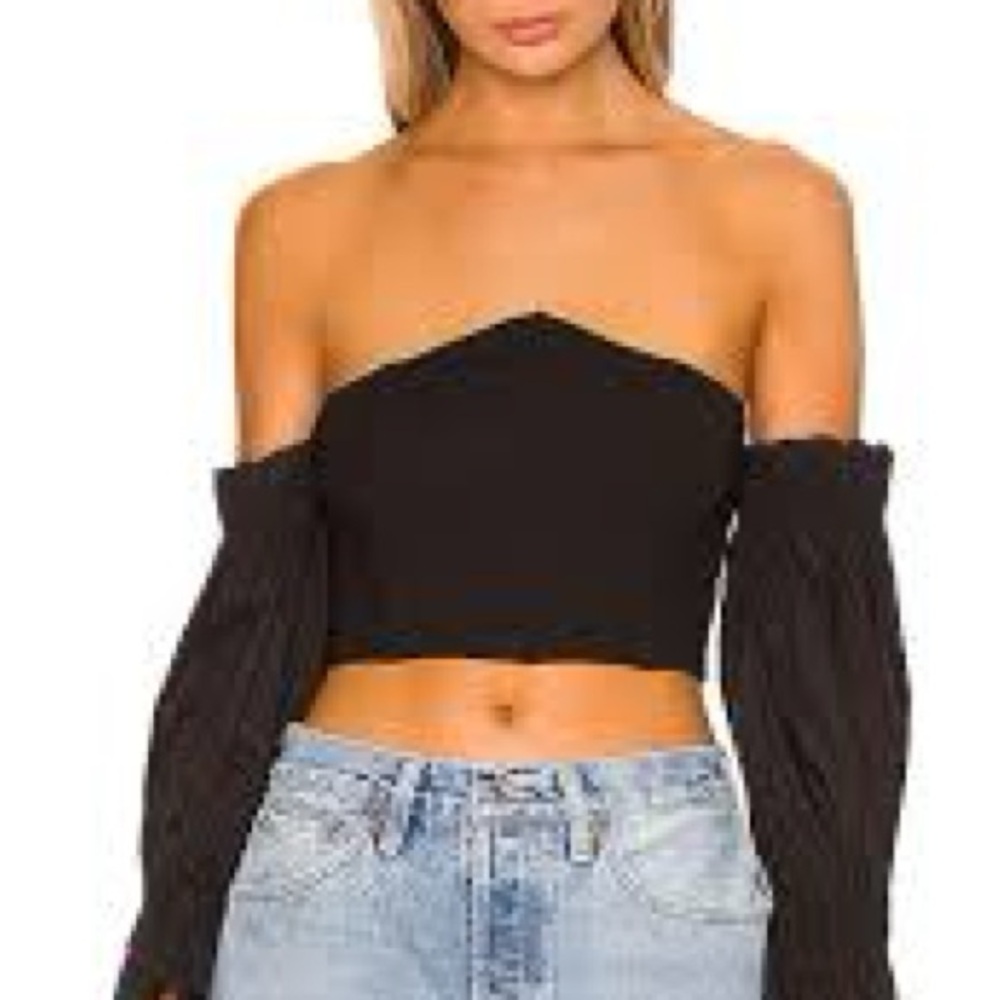 More to Come -Black Off-Shoulder Women's Top
